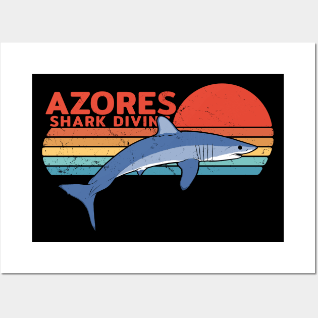 Mako Shark Azores Shark Diving Wall Art by NicGrayTees